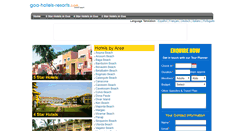 Desktop Screenshot of goa-hotels-resorts.com