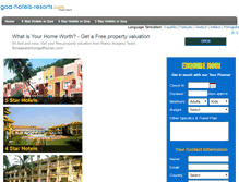 Tablet Screenshot of goa-hotels-resorts.com